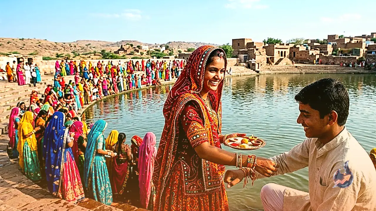Centuries-old Raksha Bandhan tradition comes alive in Jodhpur as siblings perform unique ritual at pond