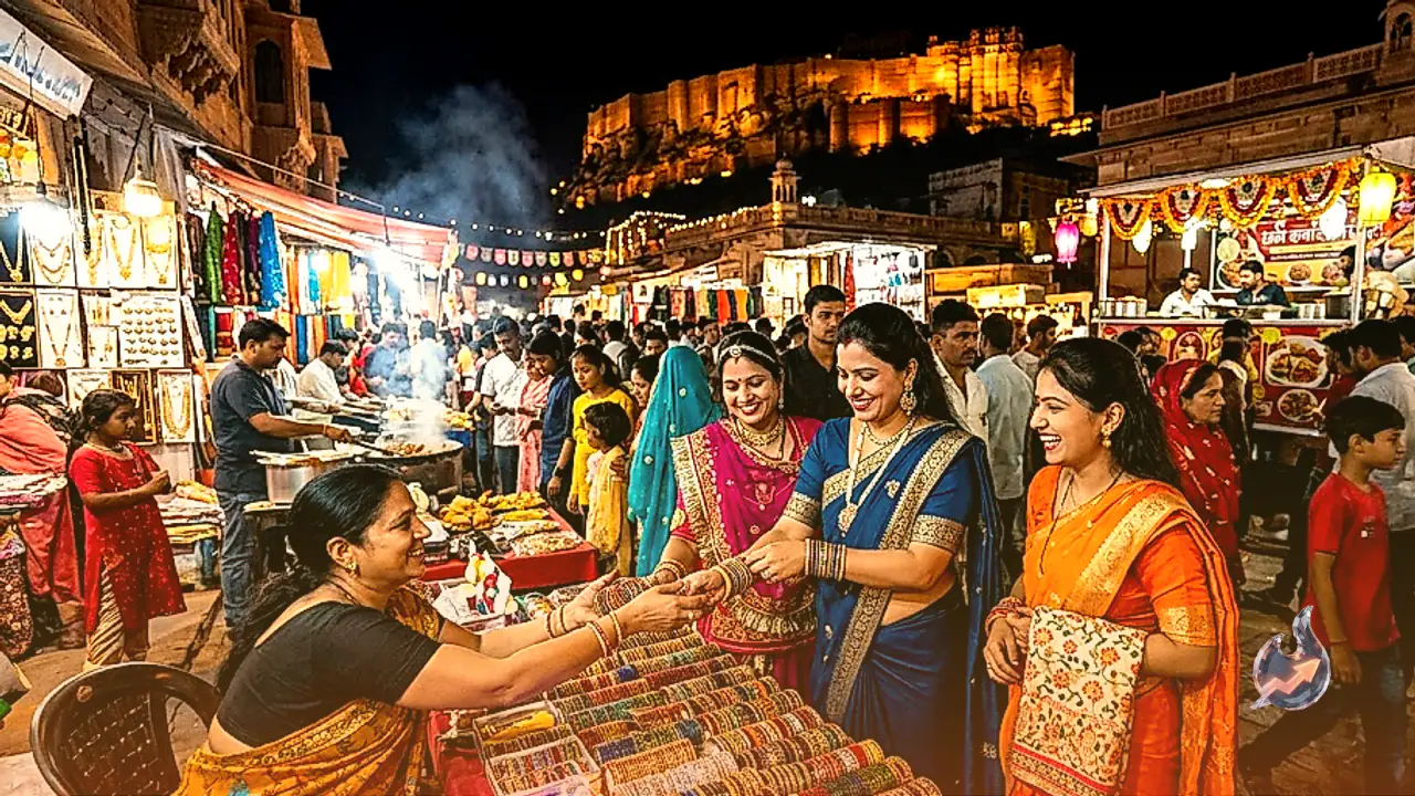 Jodhpur Celebrates Dhamoli with Vibrant Night Markets Ahead of Saturi Teej
