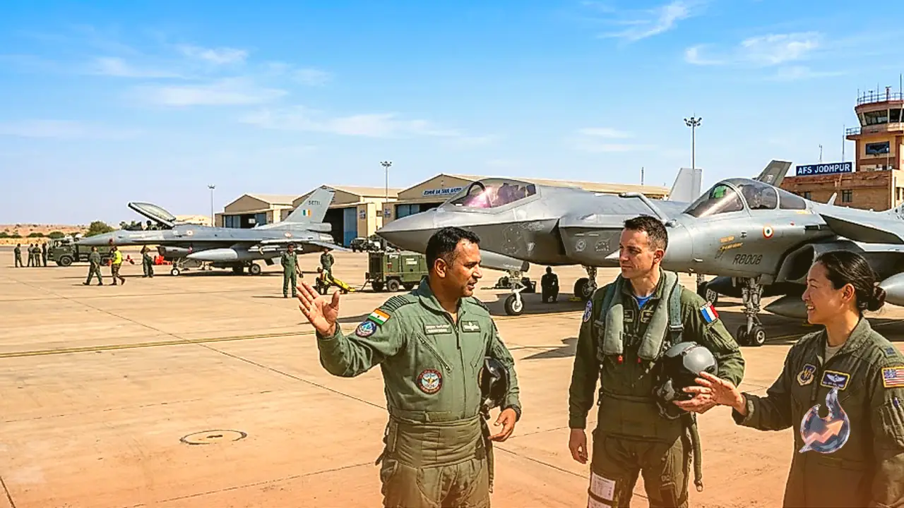 Tarang Shakti 2026 Begins in Jodhpur With F-35, Rafale and F-16 Jets