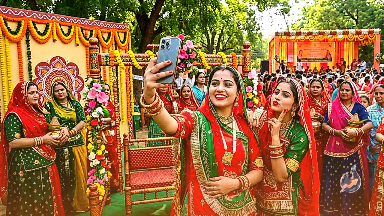 Jodhpur Celebrates Kajali Teej With Special Park Setup, Tradition Meets Modern Reels