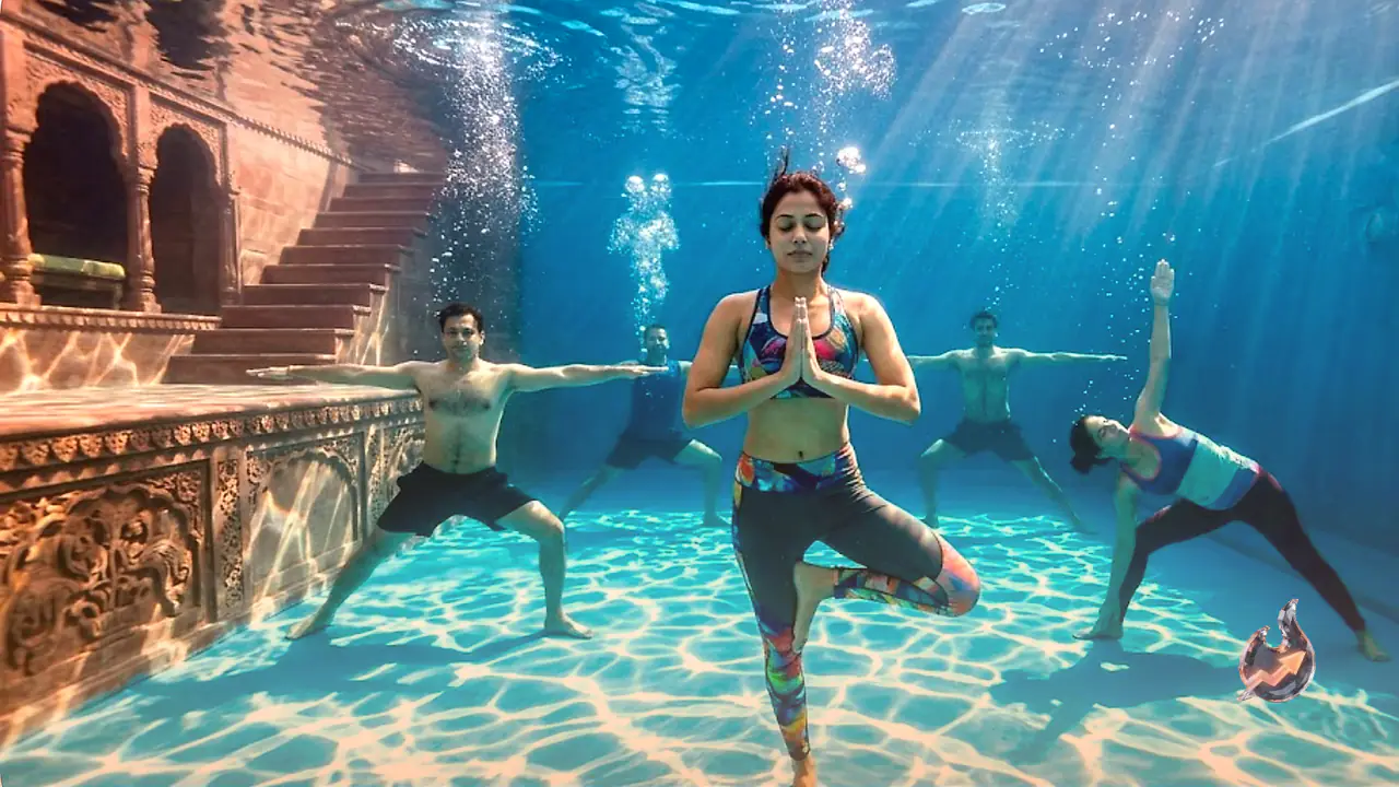 Swimming Meets Yoga: Jodhpur Hosts Unique Underwater Aqua Yoga Session Ahead of International Yoga Day