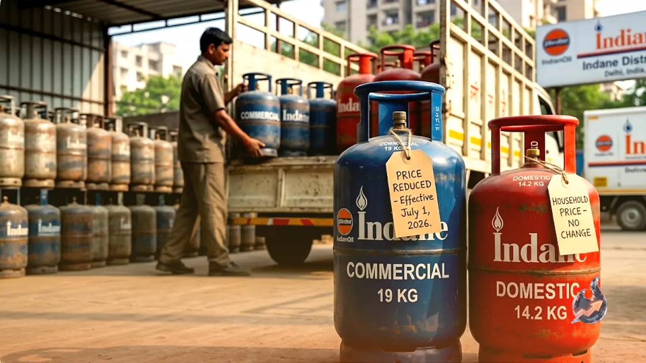 Commercial LPG Gets Cheaper This July as 19 Kg Cylinder Rates Drop for the First Time in 2026, While Household 14.2 Kg Cylinders Stay Flat