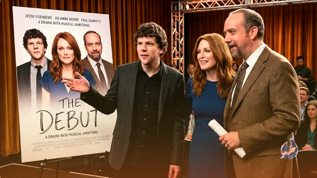 The Debut Trailer Is Here: Jesse Eisenberg Teams Up Julianne Moore and Paul Giamatti in a Theatre Drama with Musical Ambitions