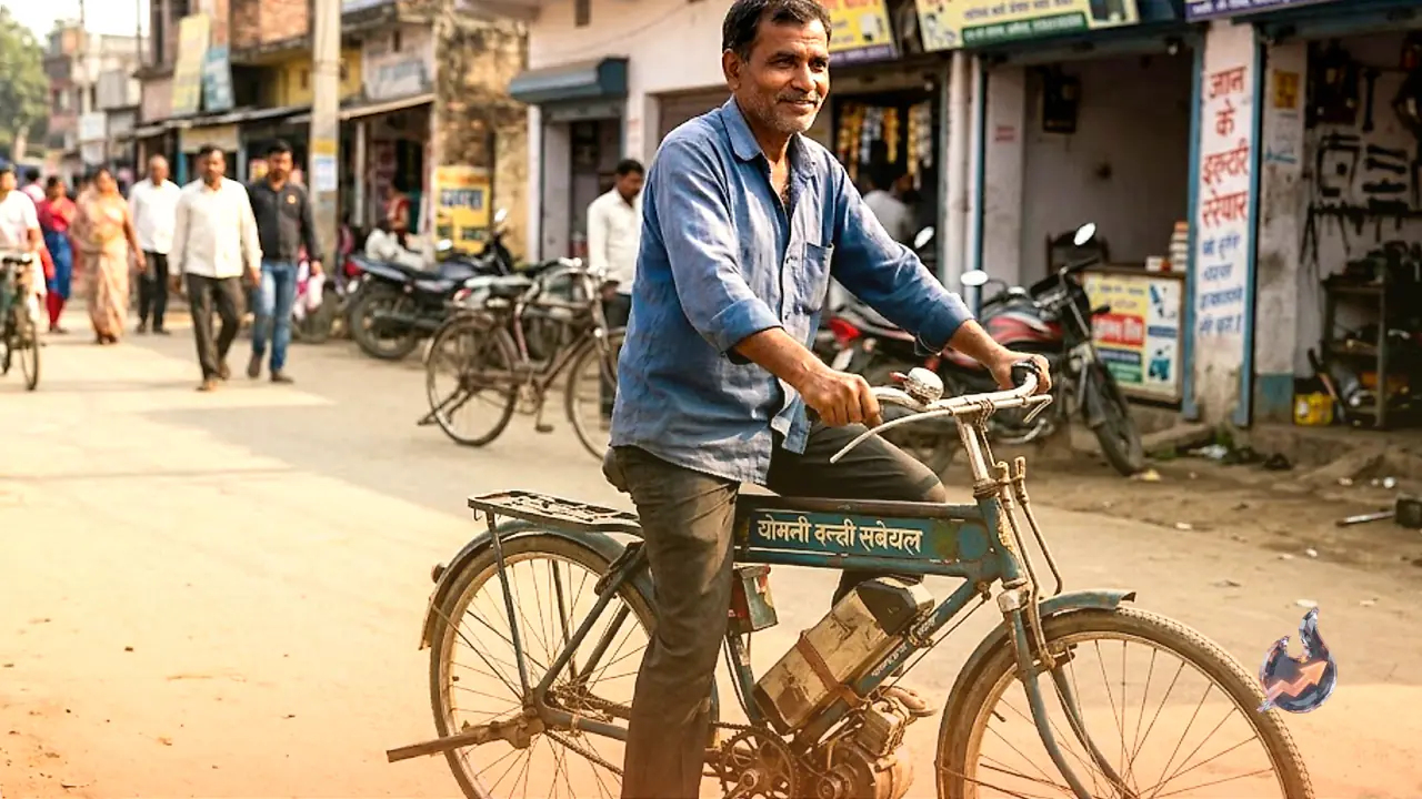This Custom E-Bike Moves Backward and Forward: Bihar Electrician's Brilliant Creation at 55