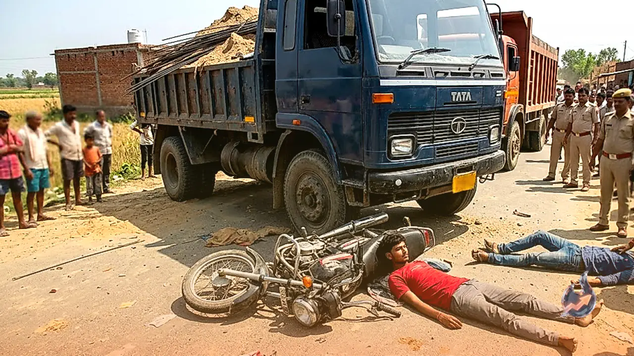 Overloaded Truck Kills Two Friends on a Bike in Mahoba, Hours-Long Hospital Delay Sparks Outrage