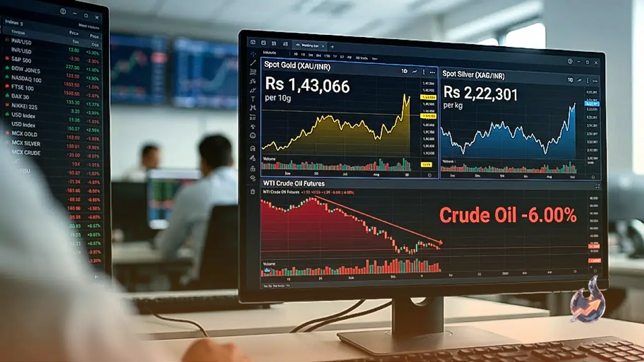 कच्चे तेल में 6% की भारी गिरावट के बीच सोने और चांदी में रिकवरी, MCX पर भी दिखी हलचल