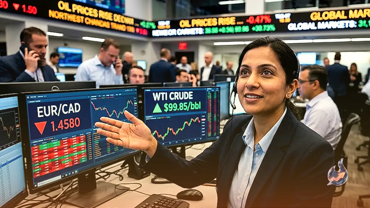 Euro Falls as High Crude Oil Boosts Canadian Dollar Amid Global Market Shifts