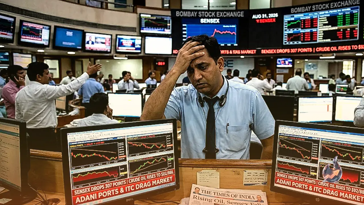 Rising Oil Prices Drag Down Indian Equities As Sensex Drops 307 Points On August 31