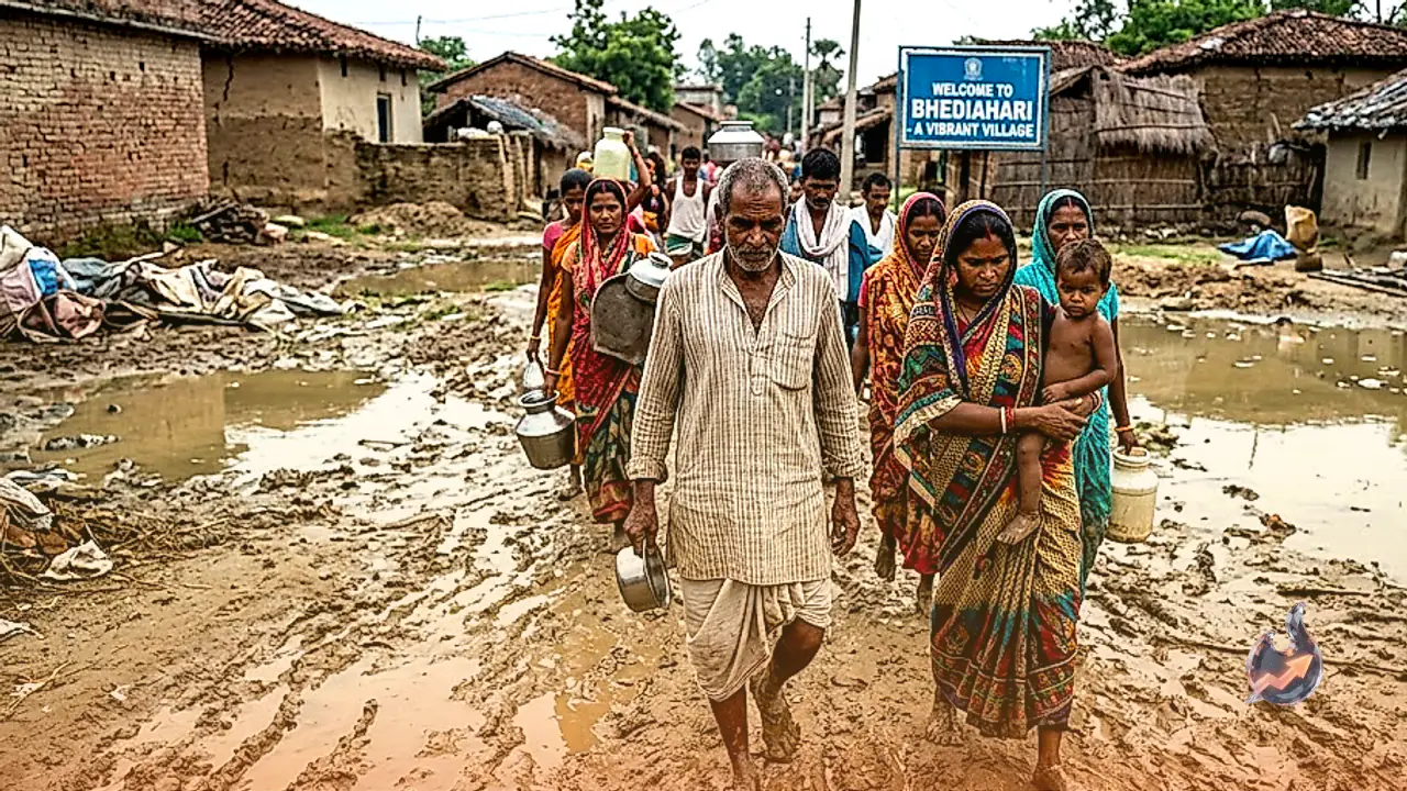 A Border Village In UP Wears The 'Vibrant Village' Tag, But Muddy Roads Tell A Different Story
