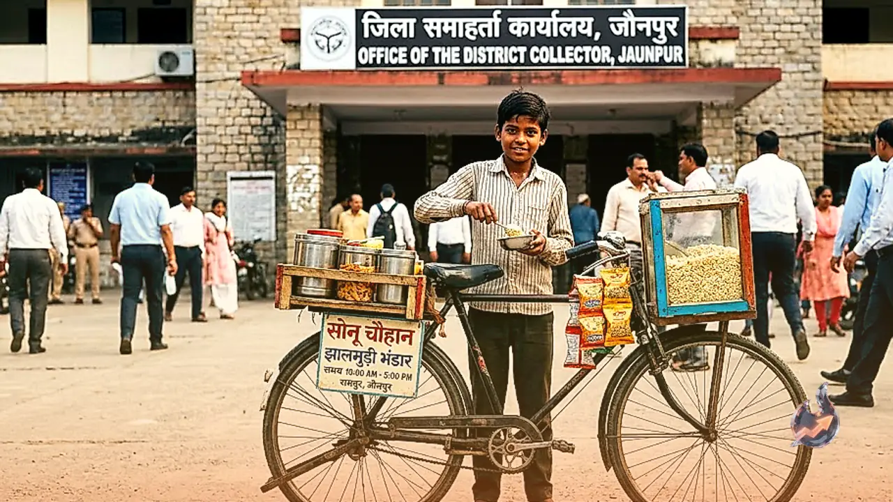 कलेक्ट्रेट में झालमूड़ी बेचकर अपनी दो बहनों को अफसर बनाने की जंग लड़ रहा जौनपुर का 11 वर्षीय मासूम सोनू चौहान