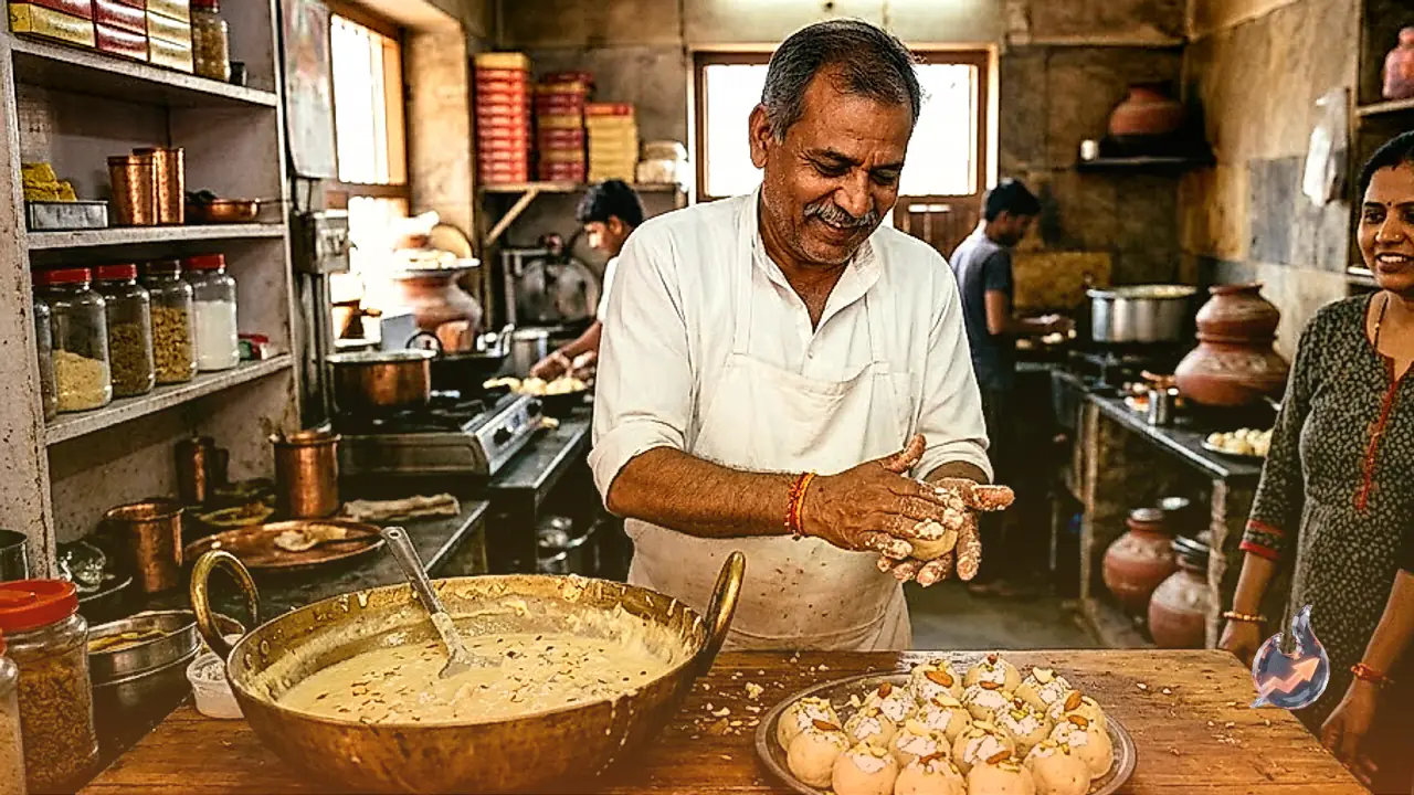 Learn the Traditional Chhatarpur Malai Laddoo Formula from 20 Year Experienced Sweet Maker Babbi Chaurasia