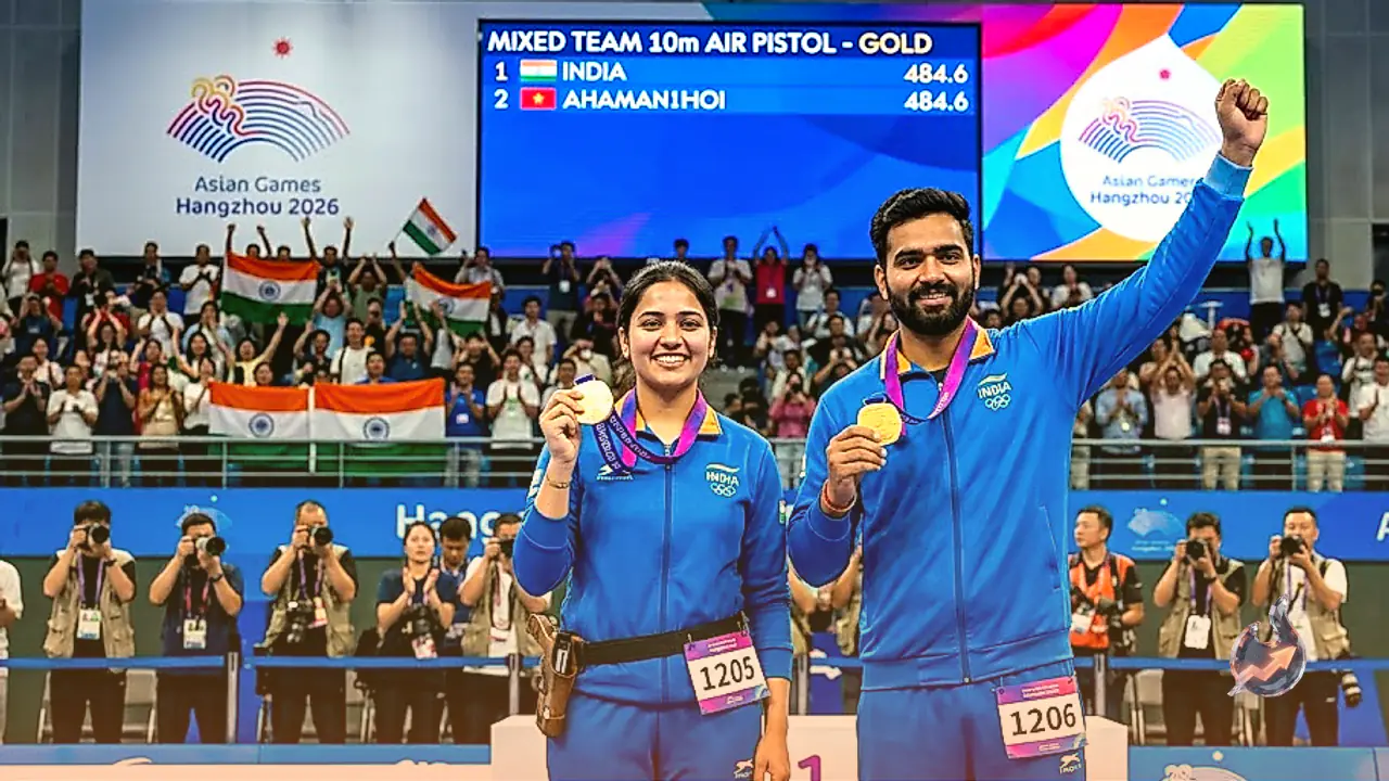 Indian Shooters Kamaljeet and Suruchi Clinch Gold in 10m Air Pistol Mixed Team at Asian Games 2026