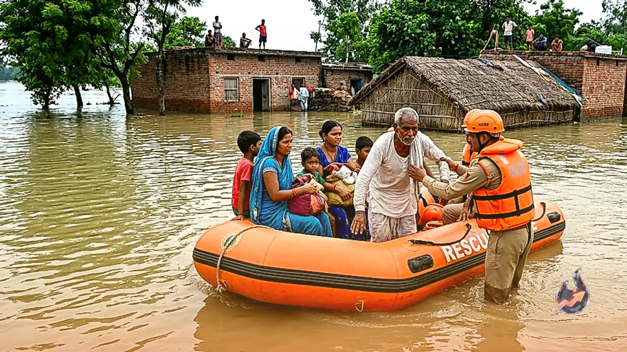 Pandu River Floods Kanpur Villages, NDRF Deployed for Rescue Operations