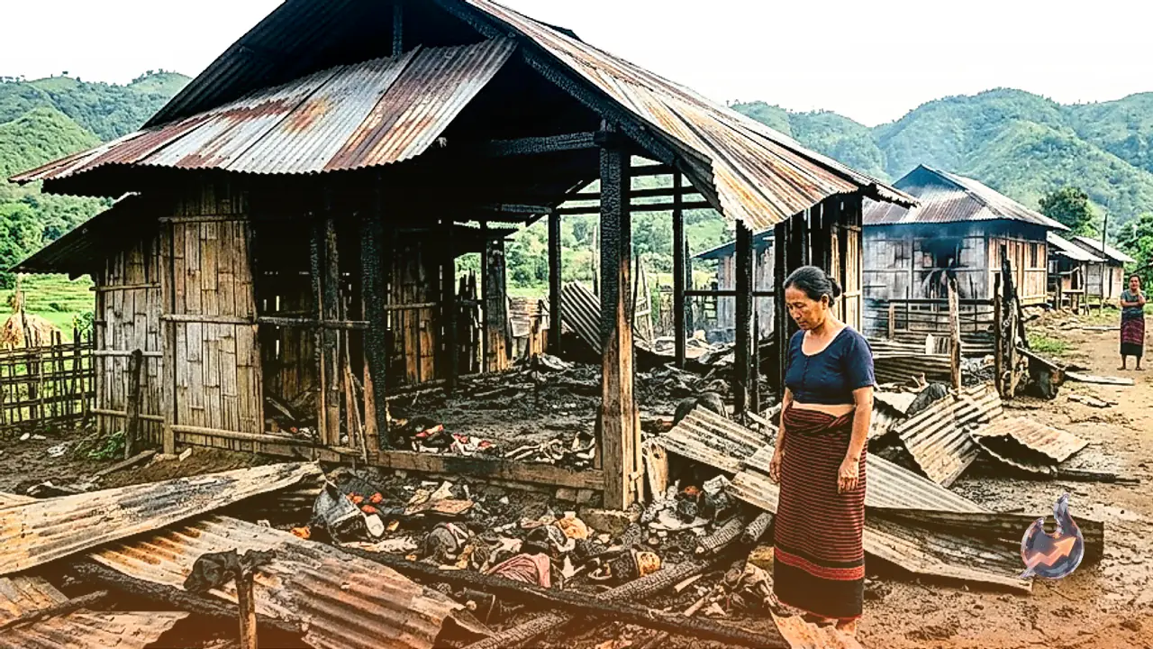 Nine homes gutted after gunmen open fire, torch houses in Naga village in Manipur's Kangpokpi