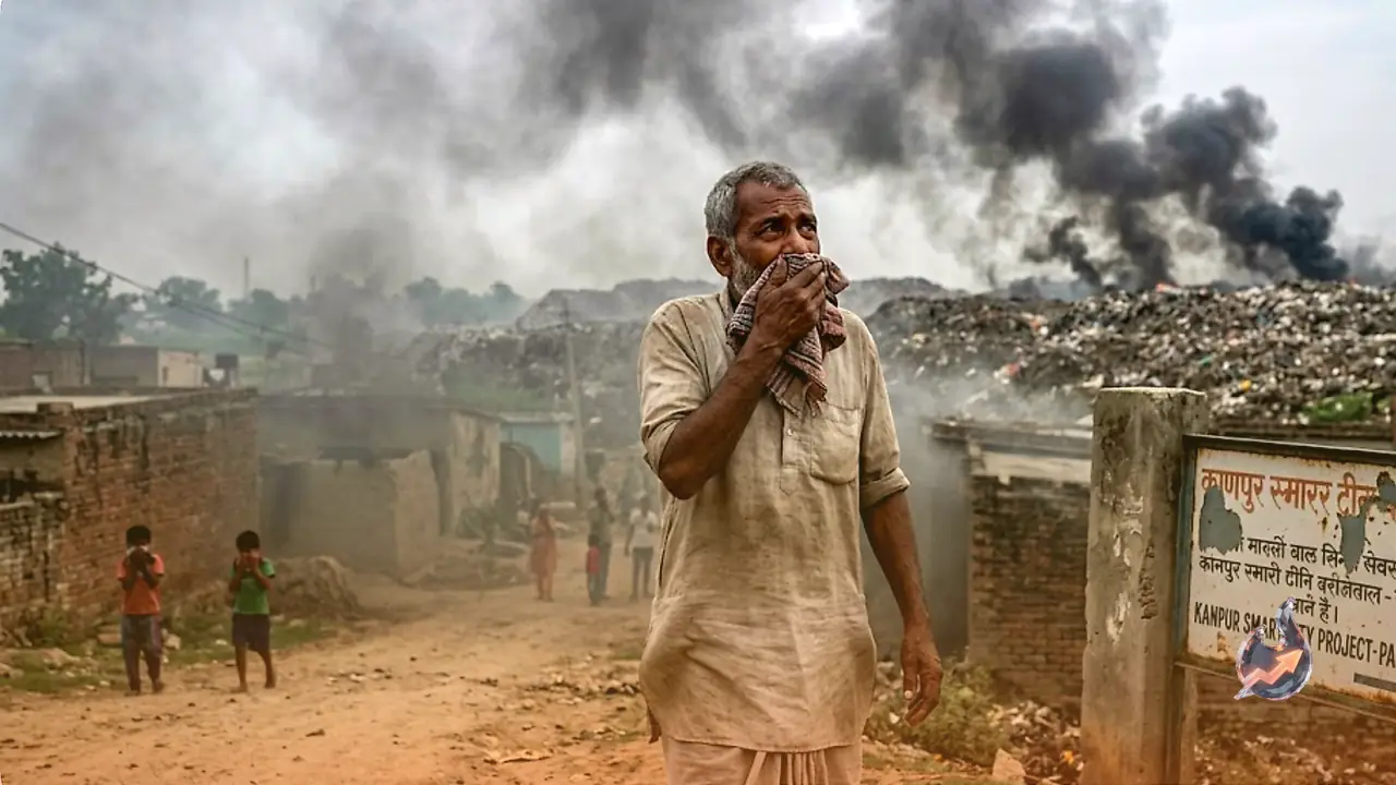 Kanpur's Smart City Tag Means Little For 18 Villages Choking On Panki's Garbage Smoke