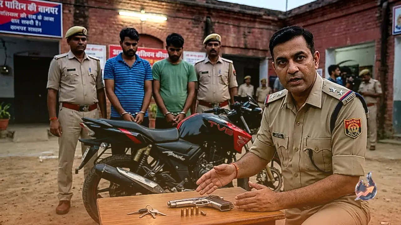 कानपुर के सत्ती चौरा में महिला हत्याकांड की गुत्थी सुलझी, तमंचा व अपाचे बाइक के साथ दो दबोचे गए