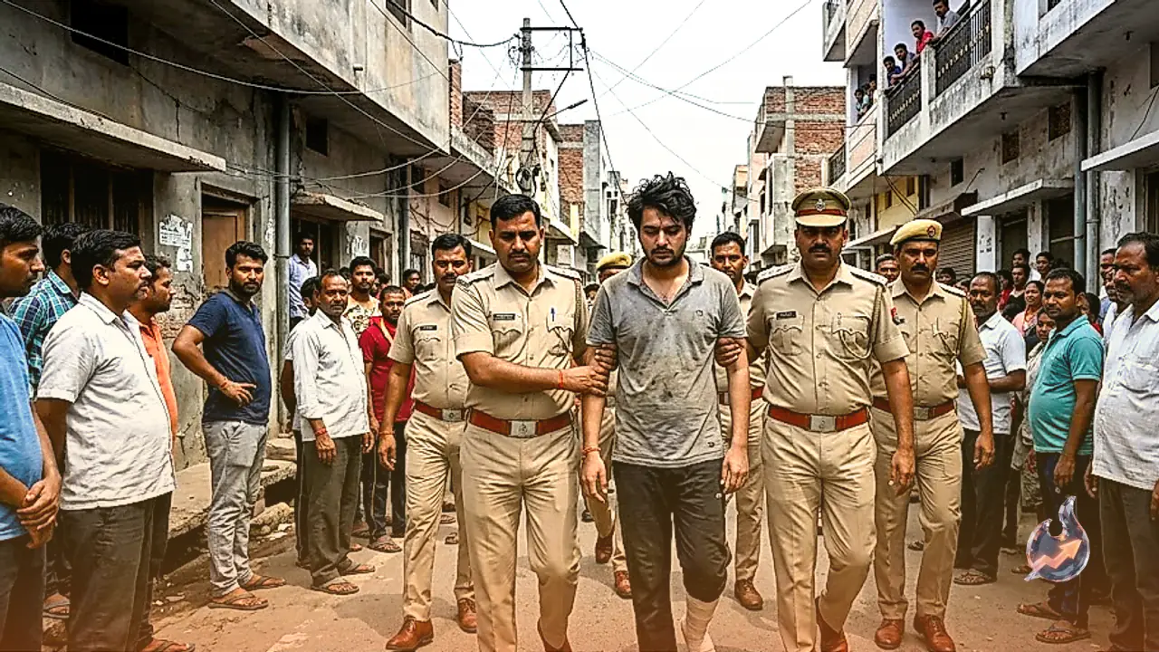 कानपुर में पुलिस मुठभेड़ के बाद घायल बदमाश की निकाली गई पैदल परेड, गलियों में हाथ जोड़कर मांगी माफी