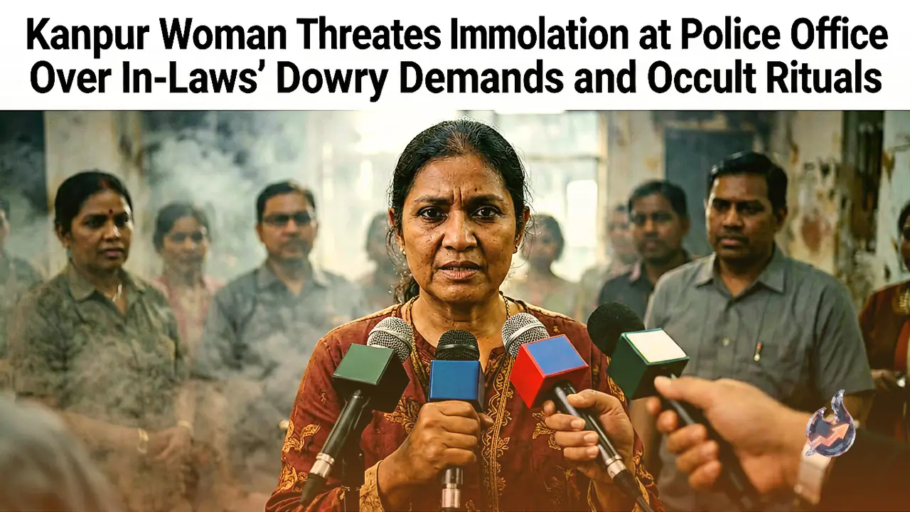 Kanpur Woman Threatens Self-Immolation at Police Office Over In-Laws' Dowry Demands and Occult Rituals