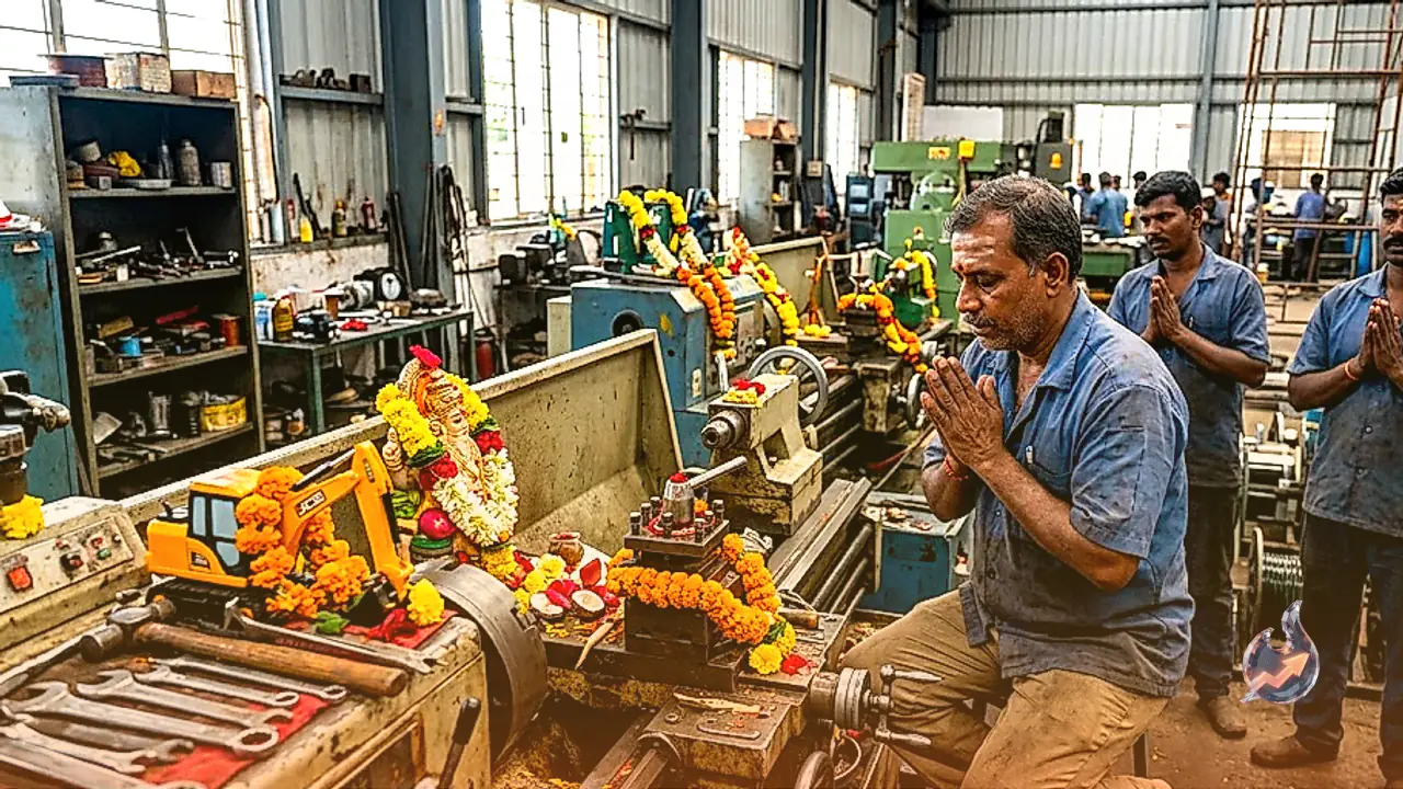 Kanya Sankranti links Vishwakarma Puja to tool worship and auspicious timings for 17 September 2026