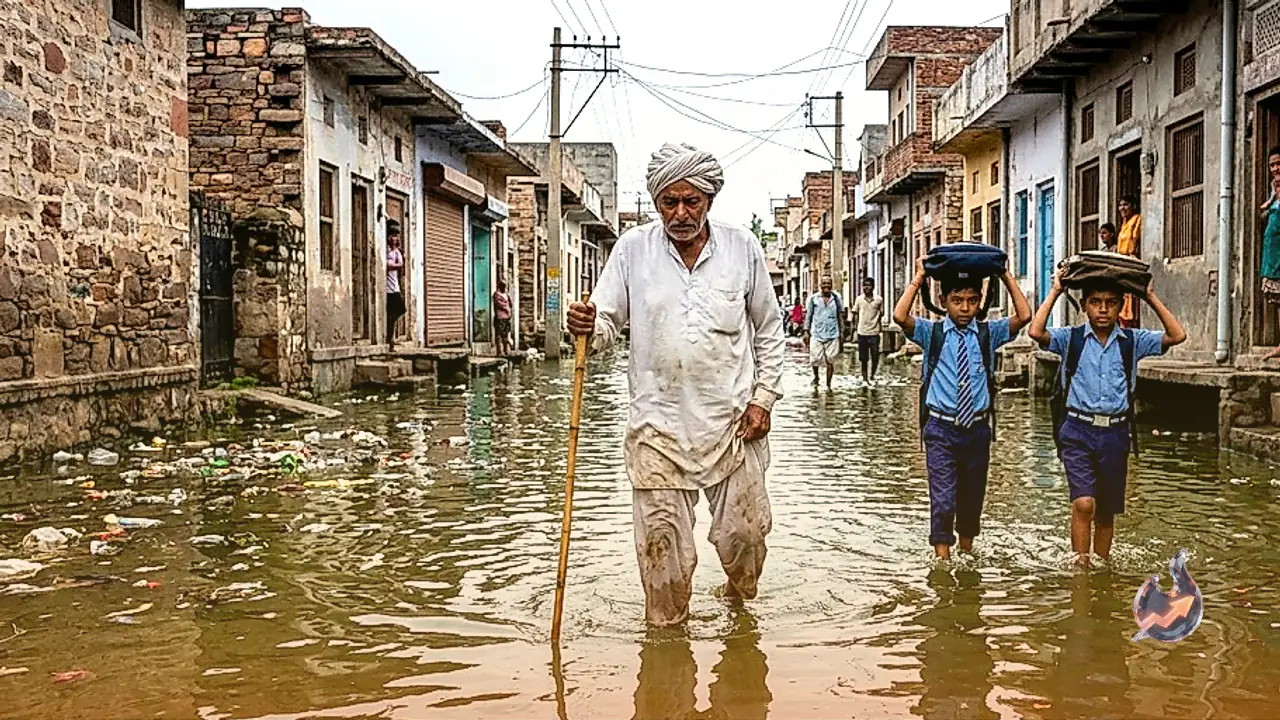 करौली की गोमती कॉलोनी में गंदे पानी का साम्राज्य, बिना बारिश के भी सड़कों पर भरा है तीन फीट तक जलभराव