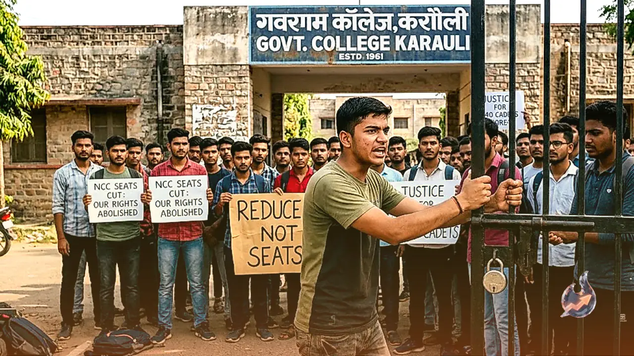 Anger Erupts at Karauli College as NCC Seats Halved, 40 Cadets Dropped After Independence Day Parade