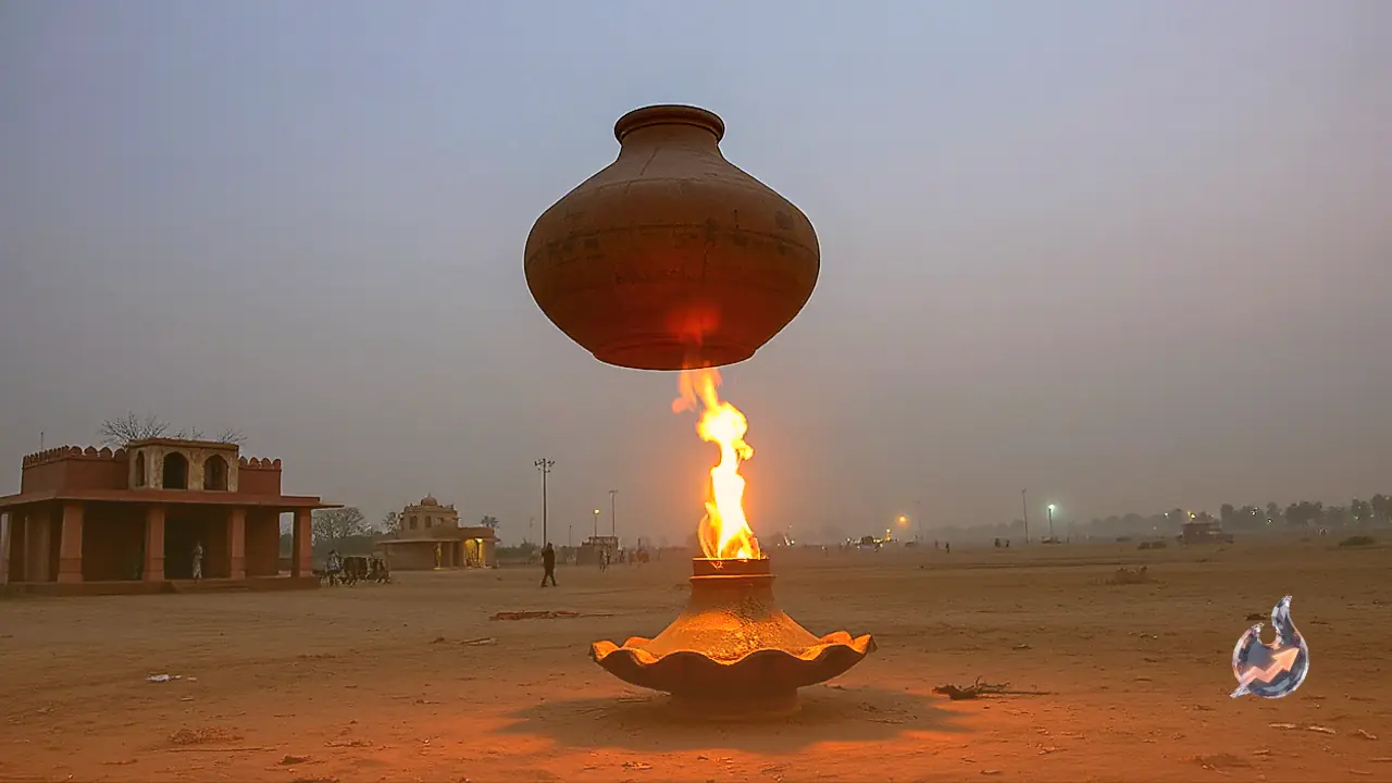 Karauli's special giant earthen lamp burns for 24 hours during Diwali