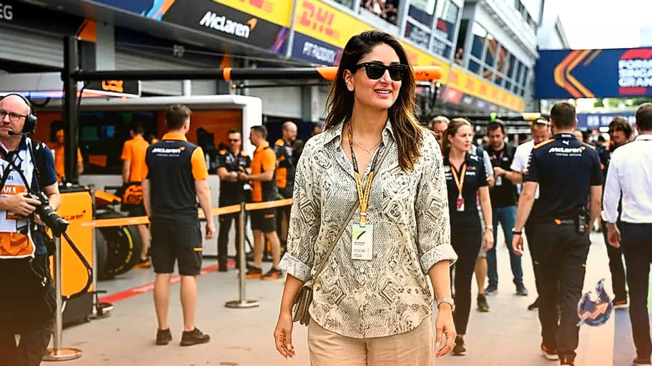 Kareena Kapoor Turns Heads at Singapore Grand Prix Paddock Amid McLaren Weekend Action