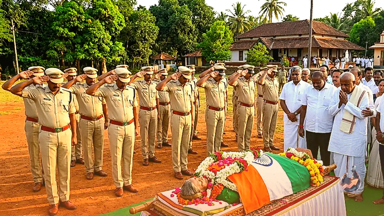 State Honours Mark Last Rites of Chennamma, Wife of Ex-PM HD Deve Gowda in Karnataka