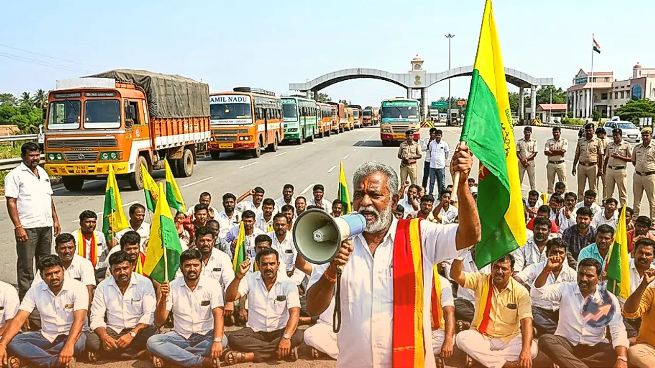 Karnataka-Tamil Nadu Border Sealed at Attibele Ahead of August 13 Statewide Bandh