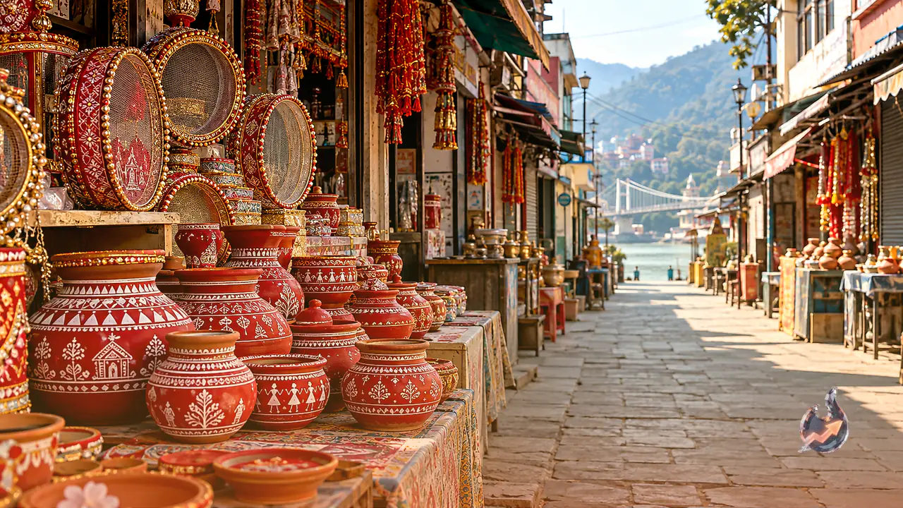 Karwa Chauth Shopping Surges in Rishikesh Markets with 3D Prints, Aipan Art, and Custom Karwa-Chhani Designs