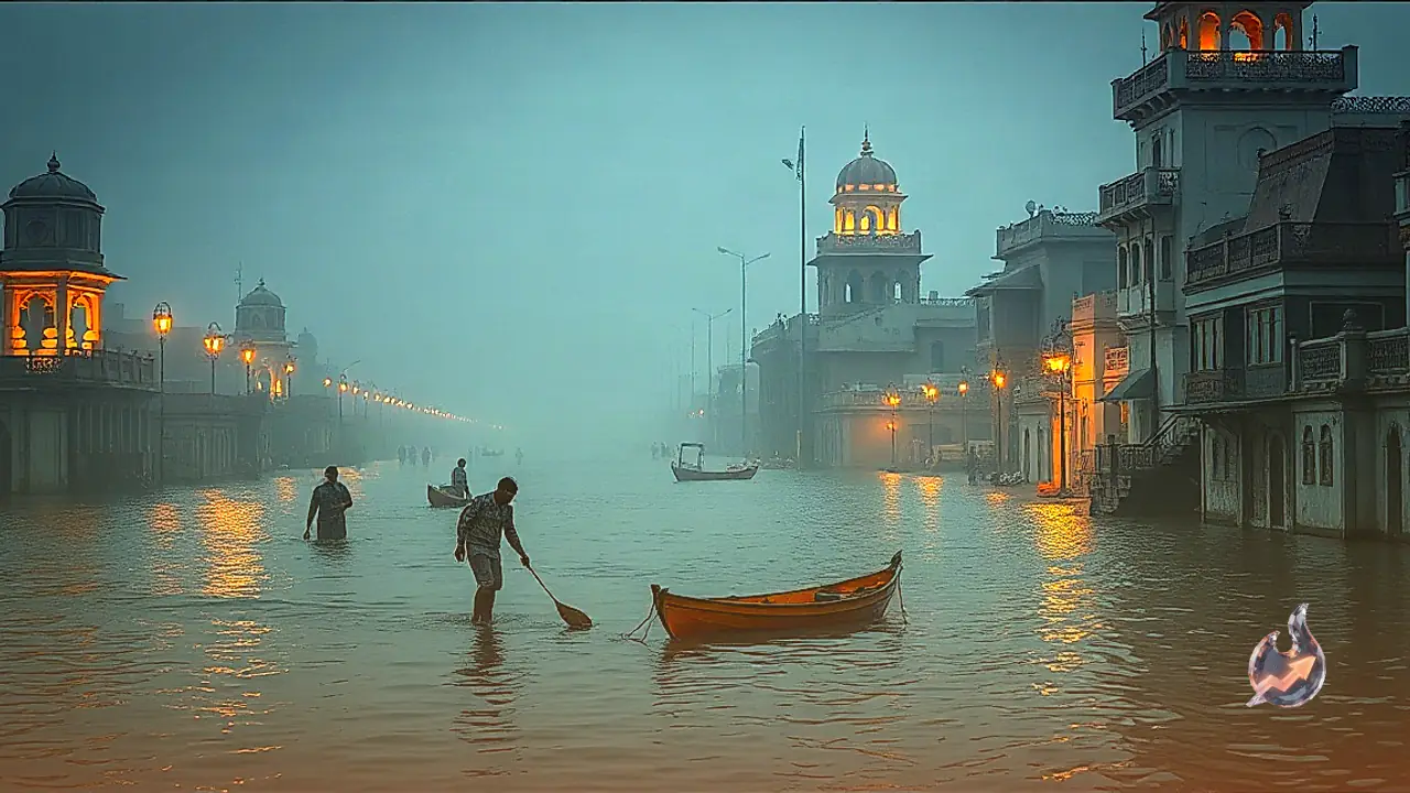 काशी में बेकाबू हुआ गंगा का जलस्तर, सभी 84 घाट पानी में समाए और गलियों में शुरू हुआ अंतिम संस्कार
