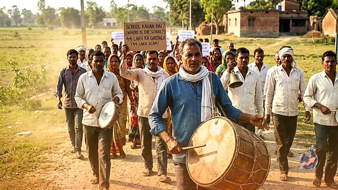 Villagers in Katihar beat drums to report that their Rs 44 lakh school built on paper has gone missing