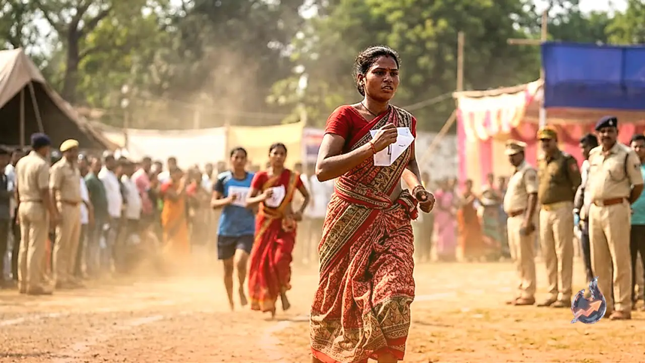 Kavita Kumari Mahato Runs 1600 Metres Barefoot in a Saree for Home Guard Recruitment in Ramgarh