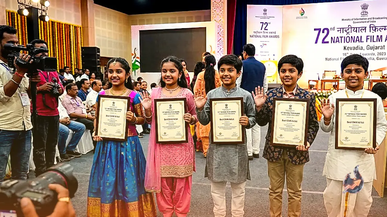 गुजरात के केवड़िया में 72वें राष्ट्रीय फिल्म पुरस्कार में चमके पांच बाल कलाकार