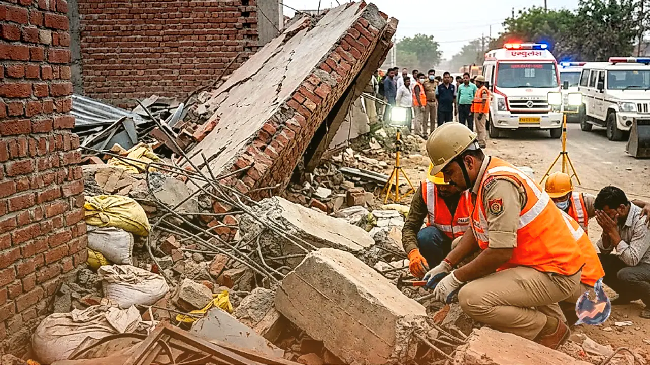 Tragic Industrial Accident in Bhiwadi as Twenty Foot Wall Collapses Killing One Worker and Leaving Another Critically Injured