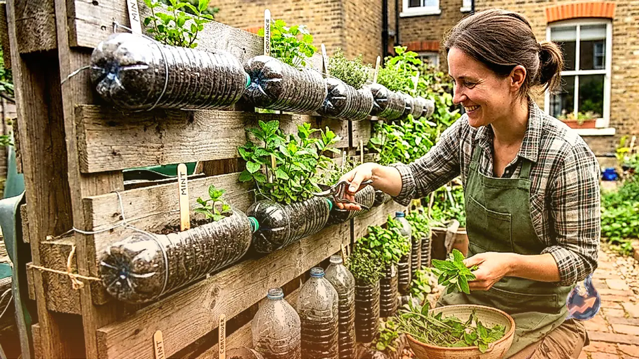 How to Build a Beautiful Kitchen Garden Using Empty Plastic Bottles