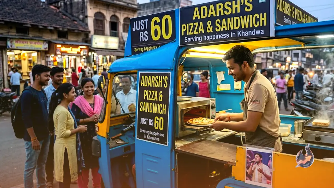 From a Finance Job to a Pizza Cart: How Khandwa's Adarsh Turned an Auto Into a Hit Food Stall