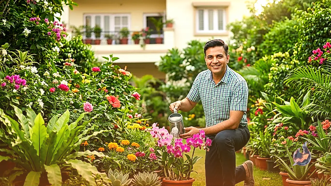 खंडवा के सरकारी डॉक्टर ने तनाव मिटाने के लिए अपने घर को बनाया फूलों की खूबसूरत घाटी