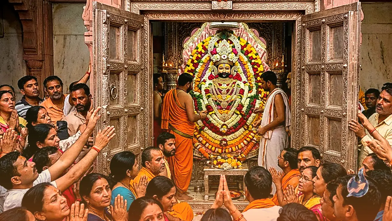 खाटूश्यामजी के कपाट 19 घंटे बाद खुले, तिलक श्रृंगार के बाद श्याम वर्ण रूप में दर्शन दे रहे बाबा श्याम