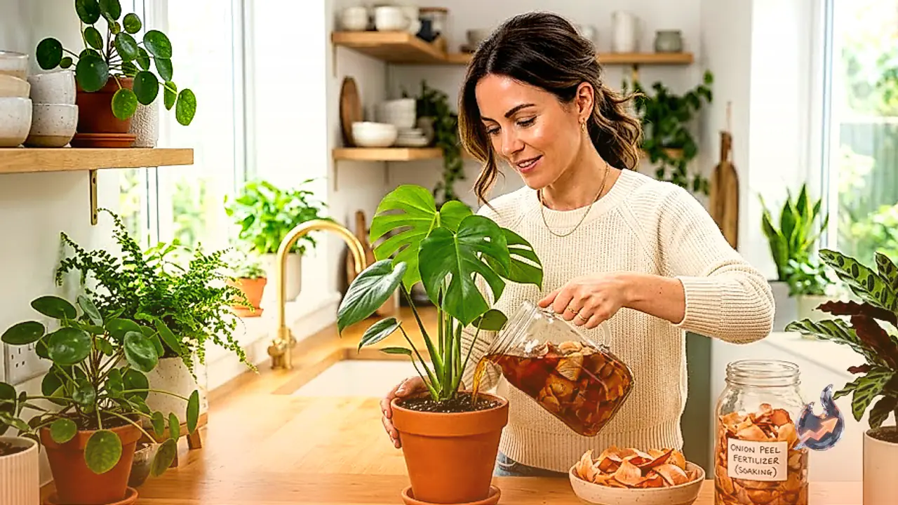 Turn Kitchen Onion Peels into Natural Plant Fertilizer with This Simple Soaking Method