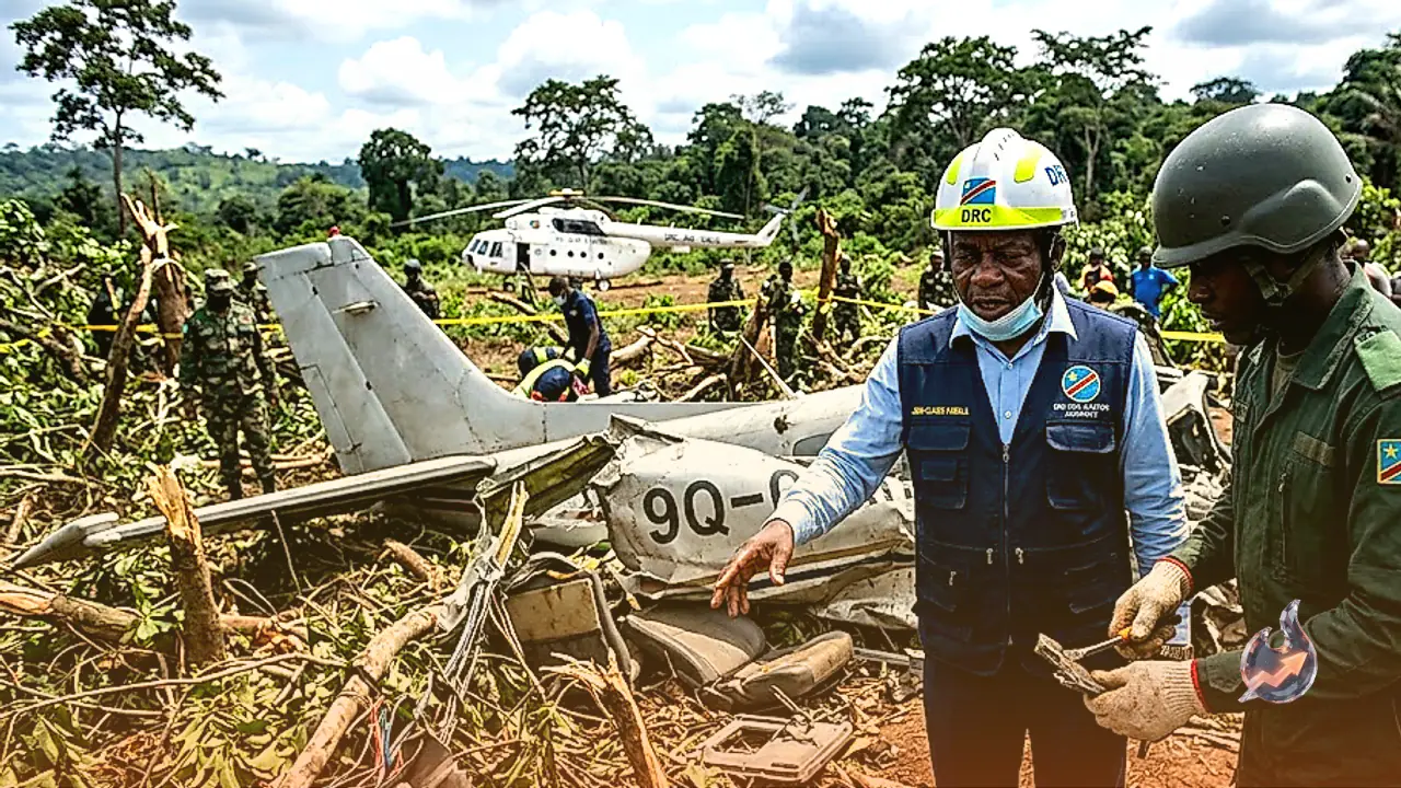Kinshasa-Bound Plane Crashes in Kenge, Leaving 14 Dead Including Two Senior Military Officers