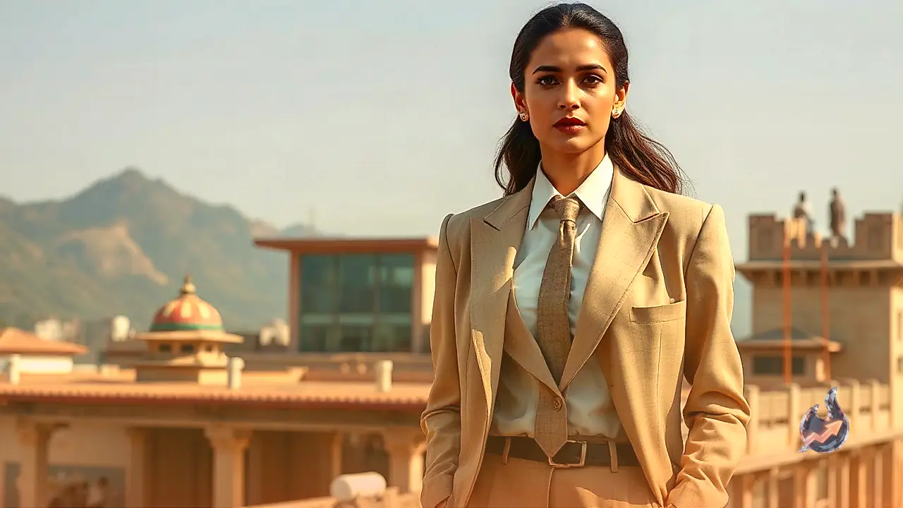 Kiara Advani stuns in power dressing with beige monochrome suit and tie