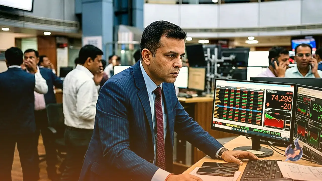 Sensex Dips into Red After Closing Auction Pullback, Nifty Holds Gains Led by Adani Ports