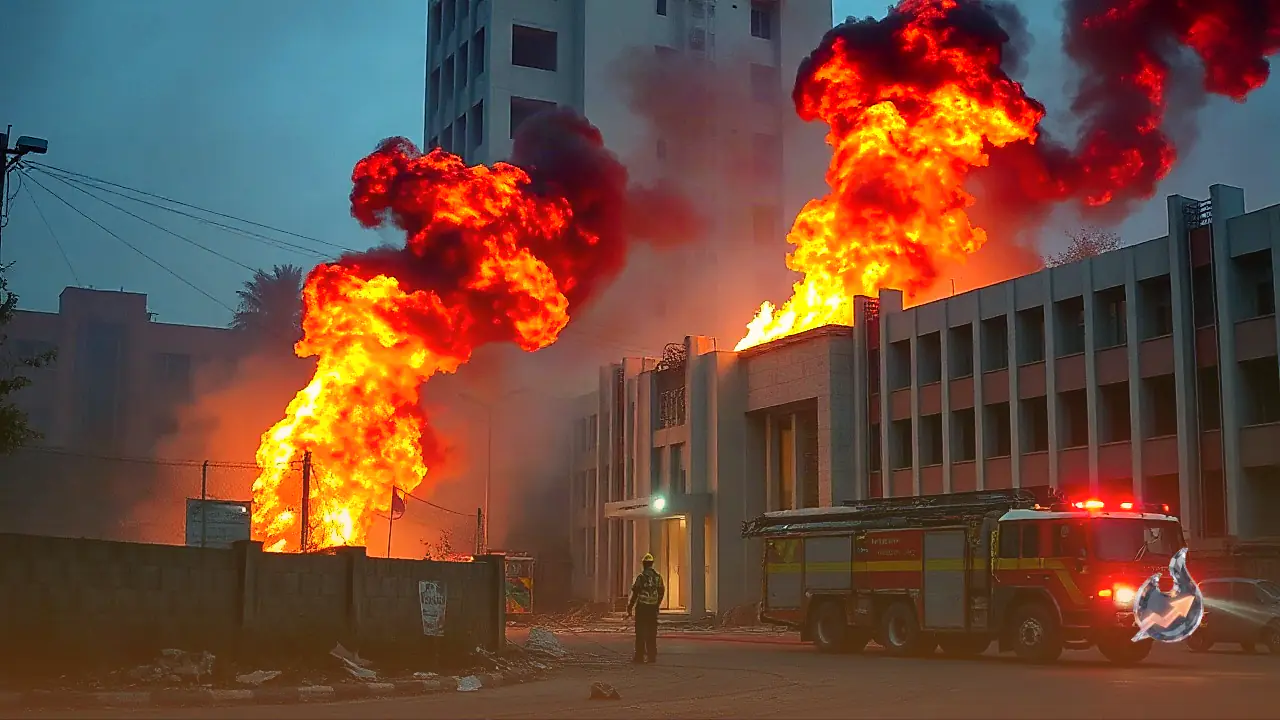 Underground Pipeline Breach Triggers Intense Blaze Near Knowledge Park-3 Before Fire Crews Douse Flames