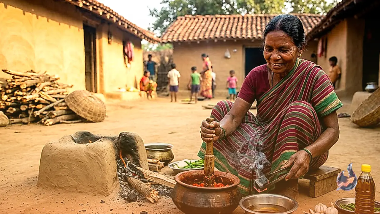 Koderma Villagers Use Burning Charcoal for a Unique Smoky Tomato Chutney Recipe
