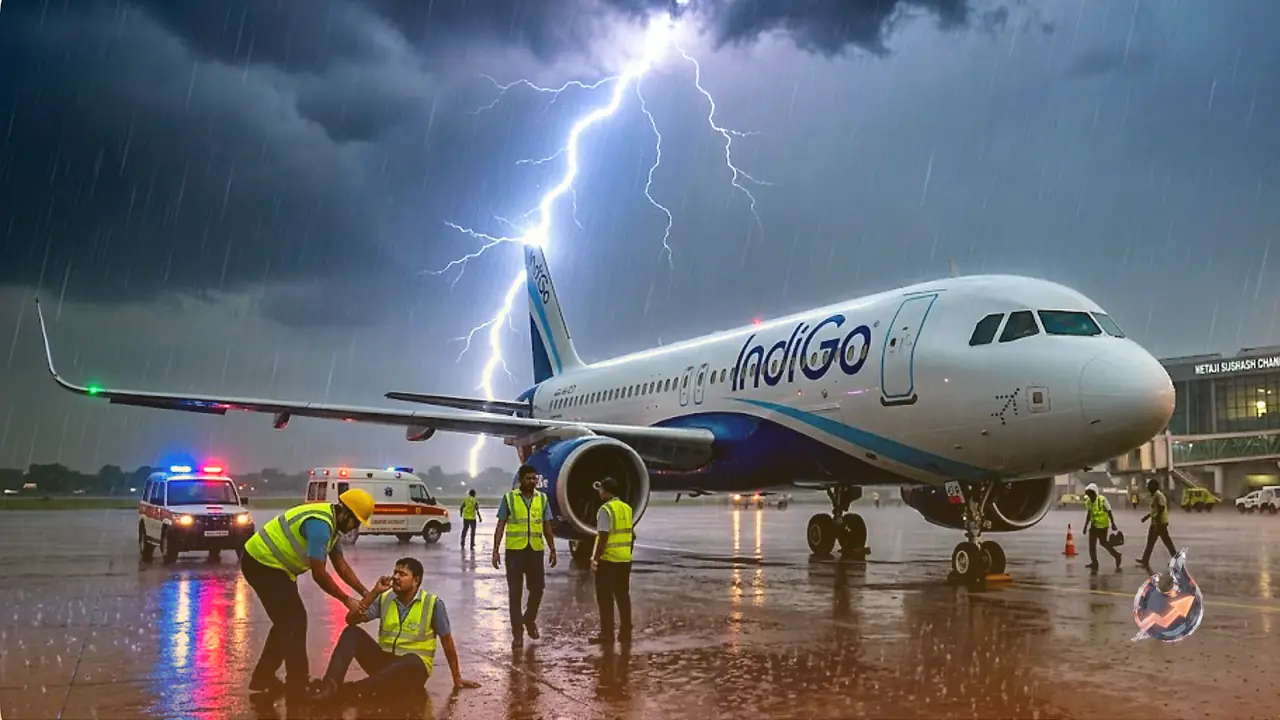 Lightning Strikes Agartala-Bound IndiGo Plane at Kolkata Airport, Disrupting Power System