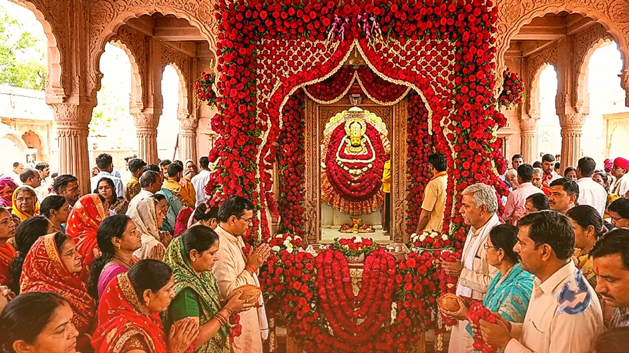 कोलकाता के लाल गुलाबों से महका बाबा श्याम का दरबार, जोधपुर मंदिर में उमड़ी श्रद्धालुओं की भीड़