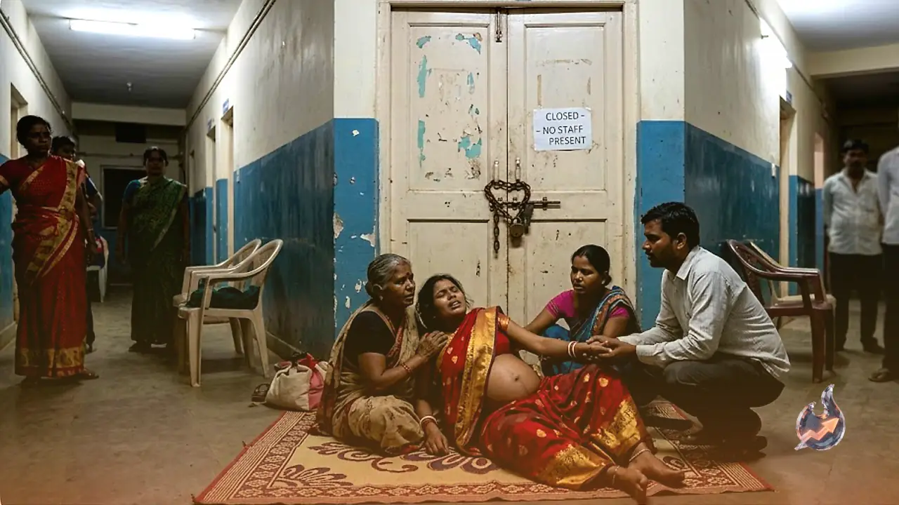 Health Crisis in Kondagaon: Pregnant woman forced to deliver in hospital corridor as doors remain locked