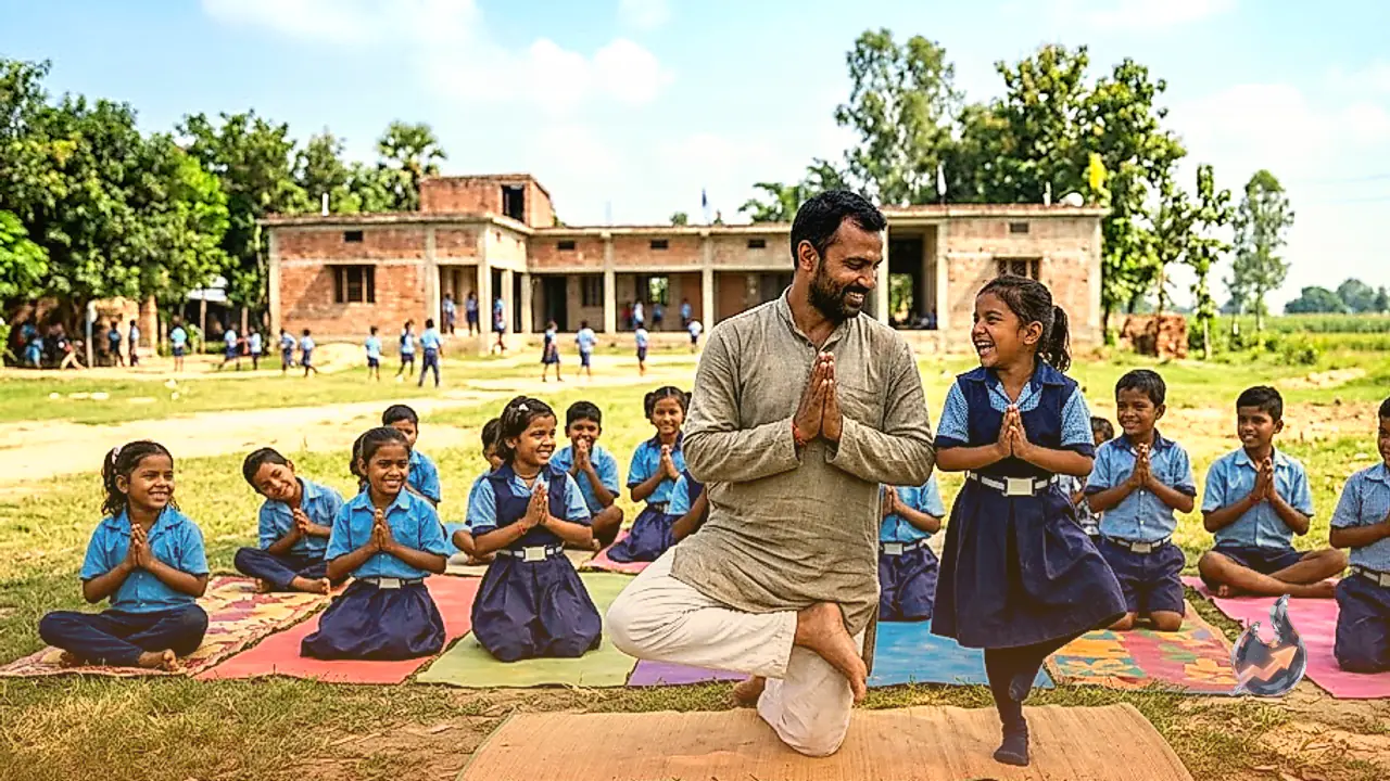 Leaving Lucrative Corporate Roles Behind, Madhav Krishna Returns to Ghazipur to Reshape Schooling with Yoga and Values