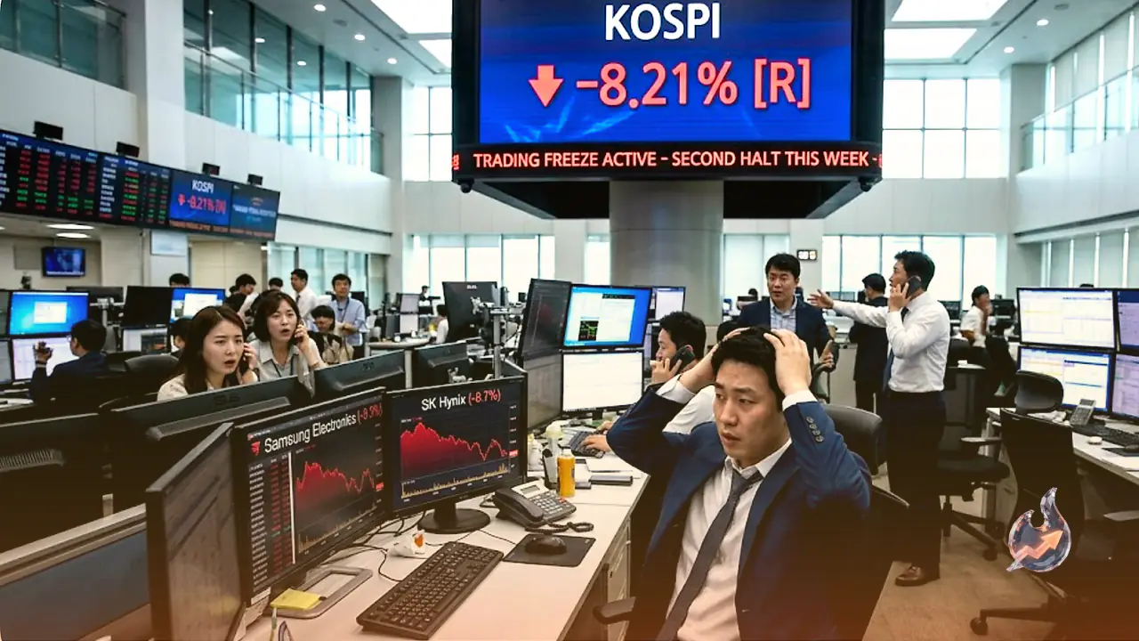 KOSPI में 8.2% की तबाही, हफ्ते में दूसरी बार लगा सर्किट ब्रेकर, सोमवार को भारत पर भी असर संभव